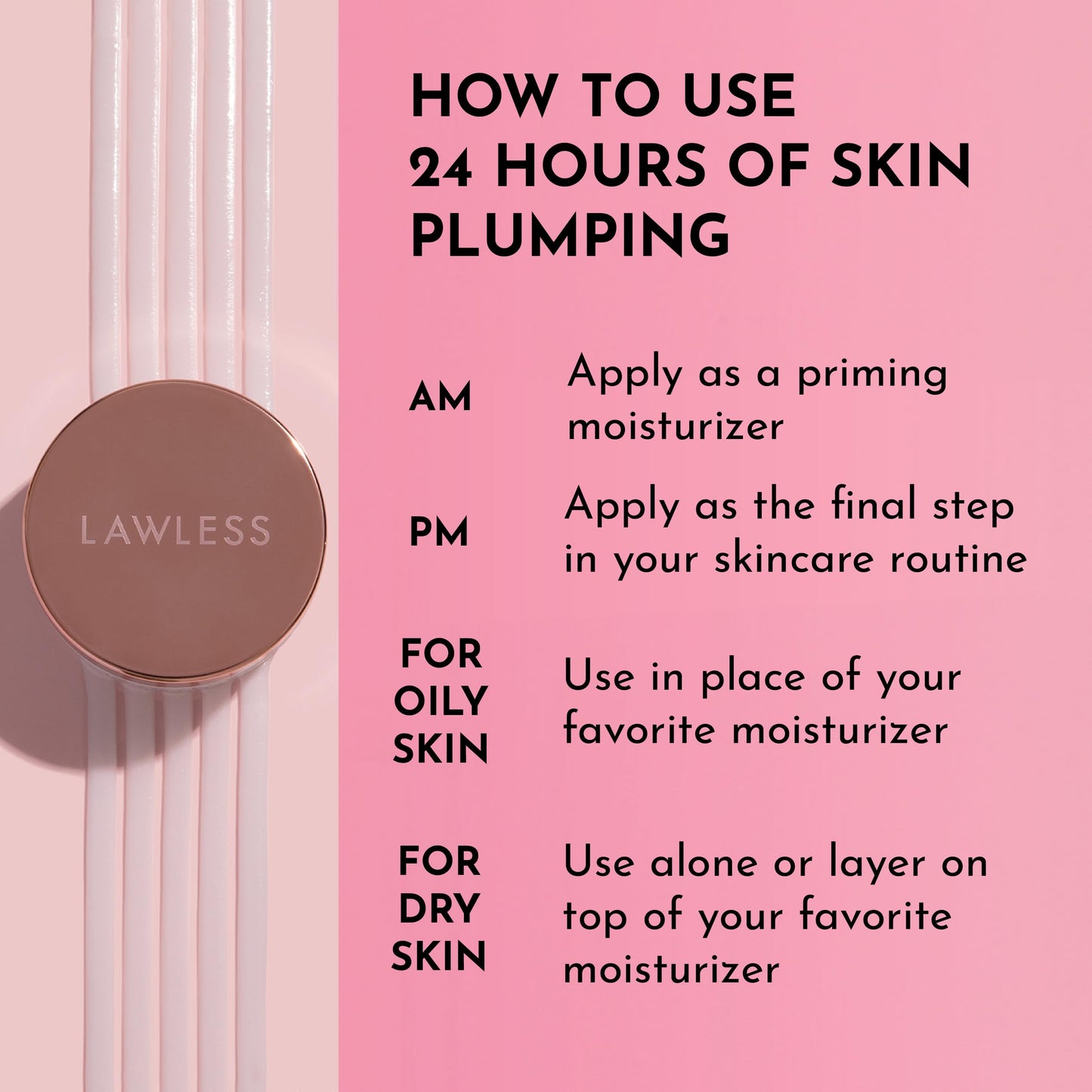 Lawless Mini Forget the Filler Skin-Plumping Cream – Prime, Plump & Smooth, Non-Acne Hydrating Moisturizer (0.5 oz)