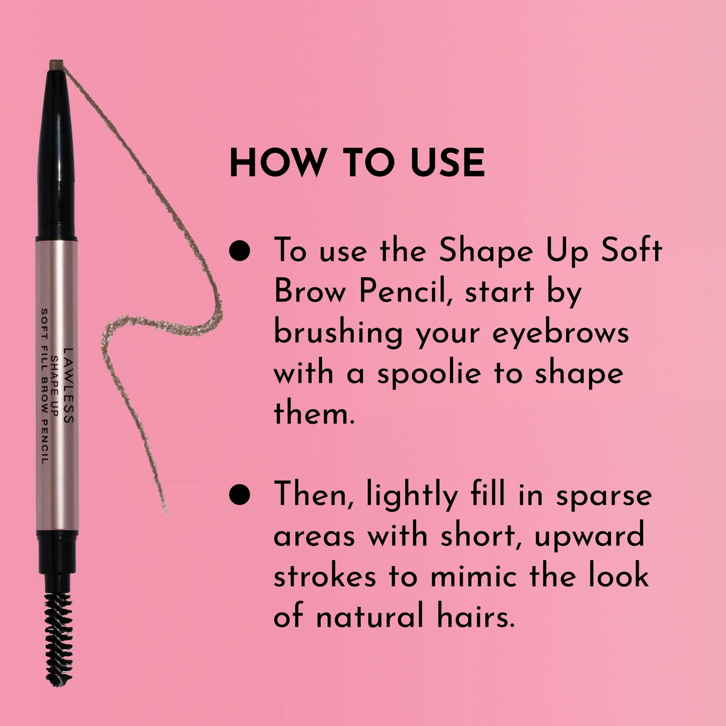 LAWLESS Shape Up Soft Fill Brow Pencil – Teddy Bear Brown, Long-Wear Natural Definition