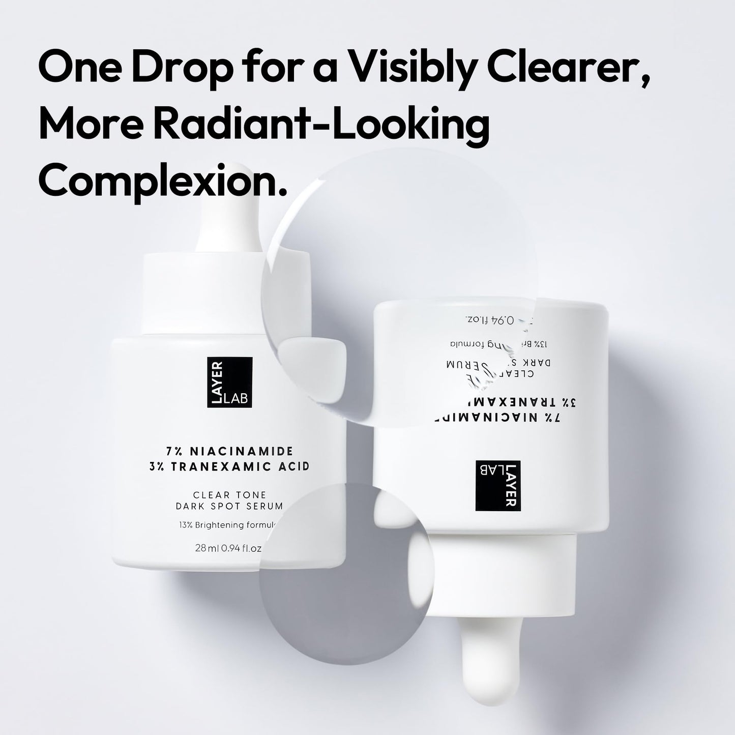 LAYERLAB Niacinamide 7% & Tranexamic Acid 3% Serum | 13% Radiance Complex | Dark Spot Appearance | 0.94 fl oz