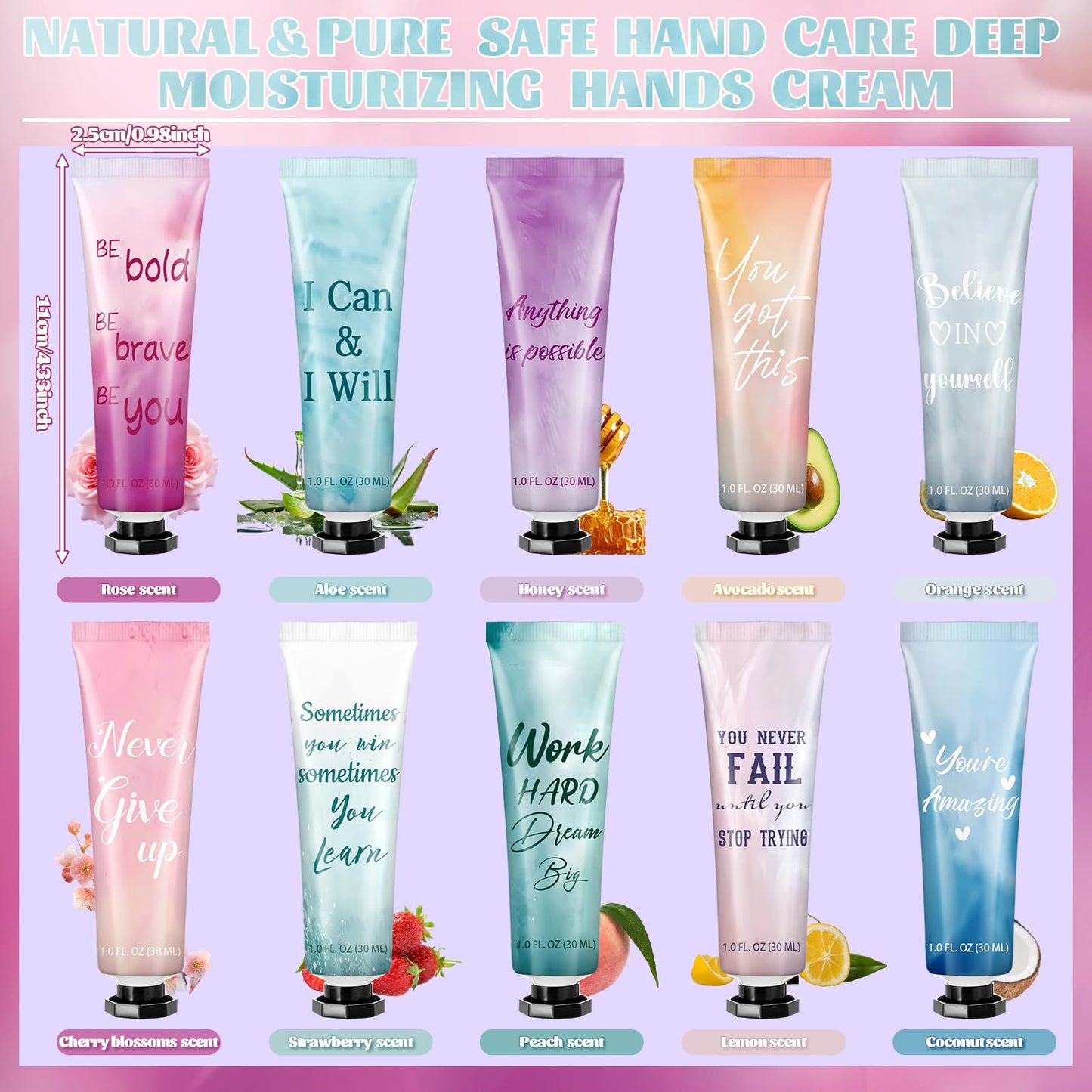 Leelosp 40-Pack Hand Cream Gift Set – Travel Size, 10 Scents, Ideal for Employee Appreciation