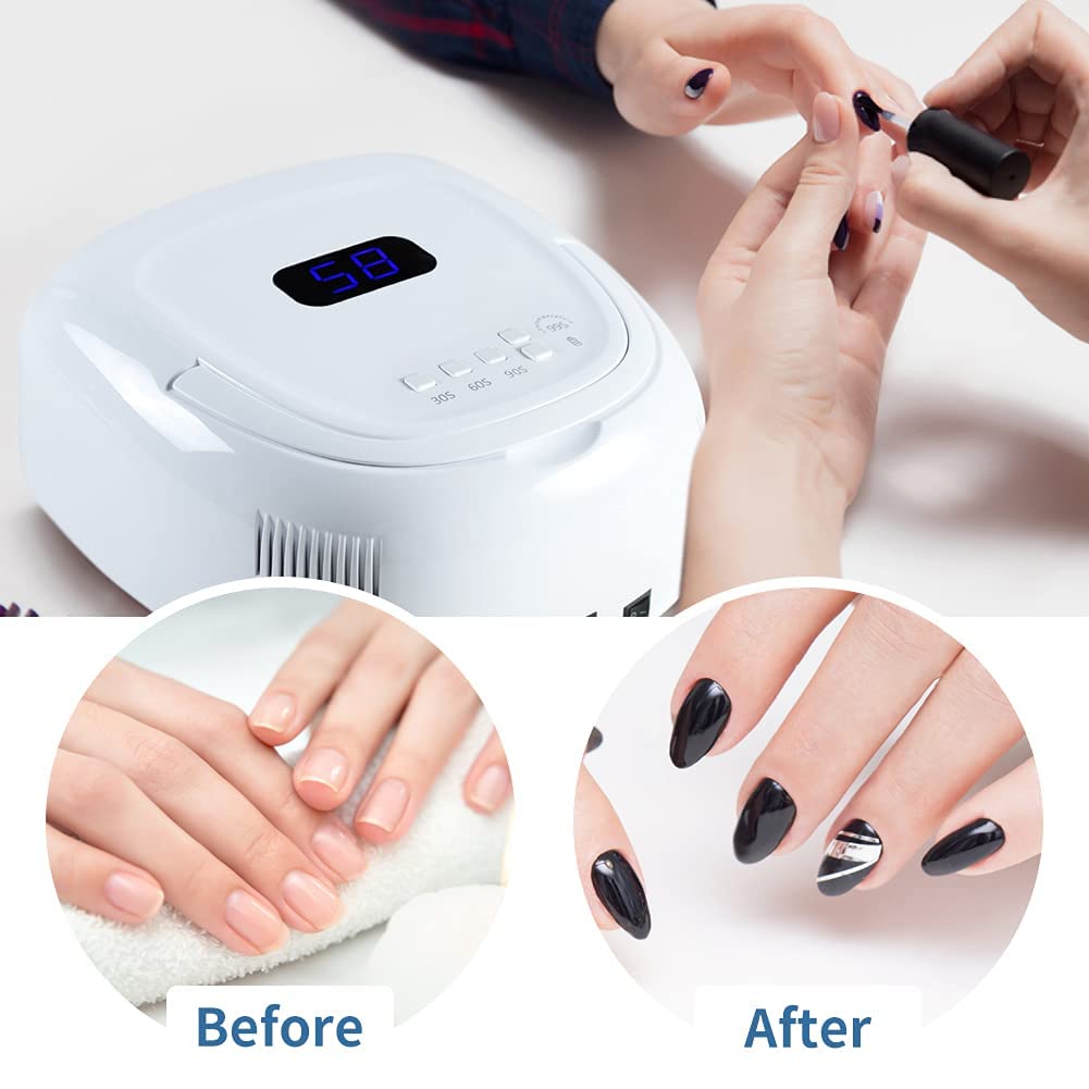 Liddy Art UV LED Nail Lamp 60W - Rechargeable, Auto Sensor