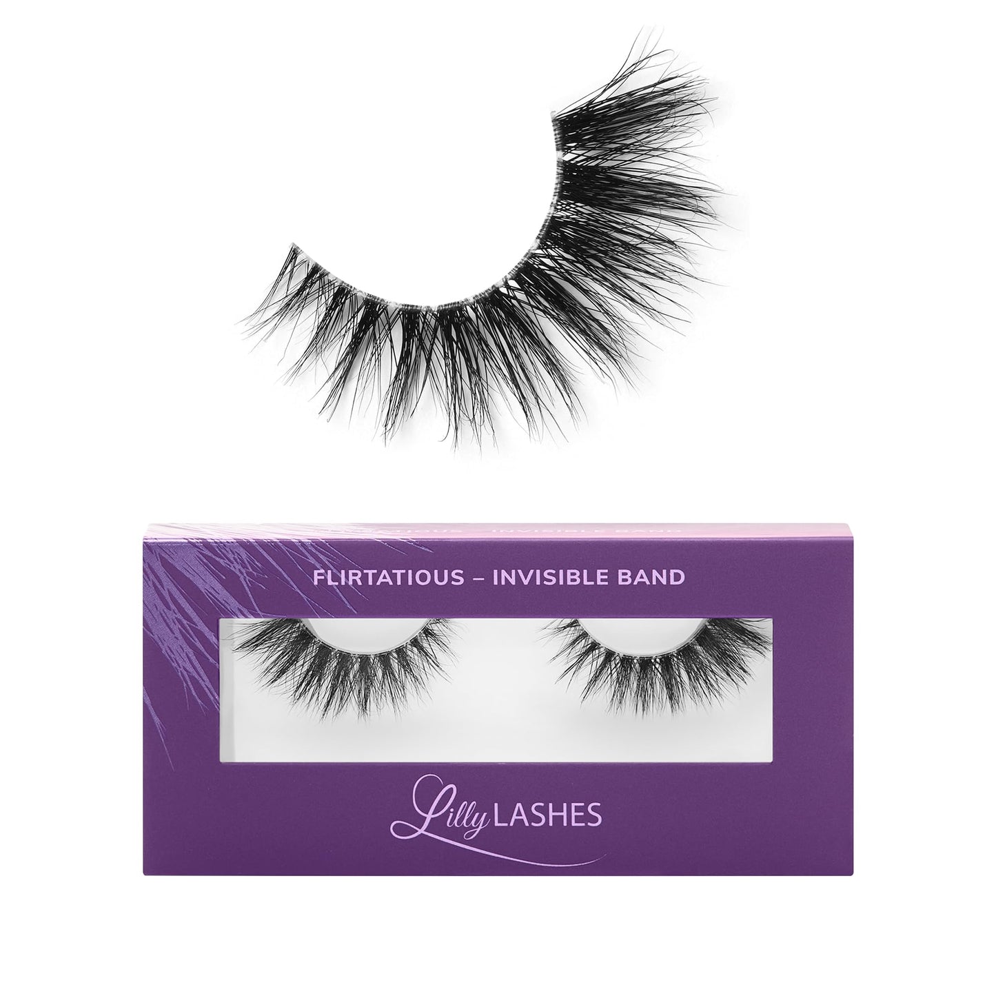 Lilly Lashes Sheer Band Invisible Band 15mm Flirtatious — Reusable Mink Lashes