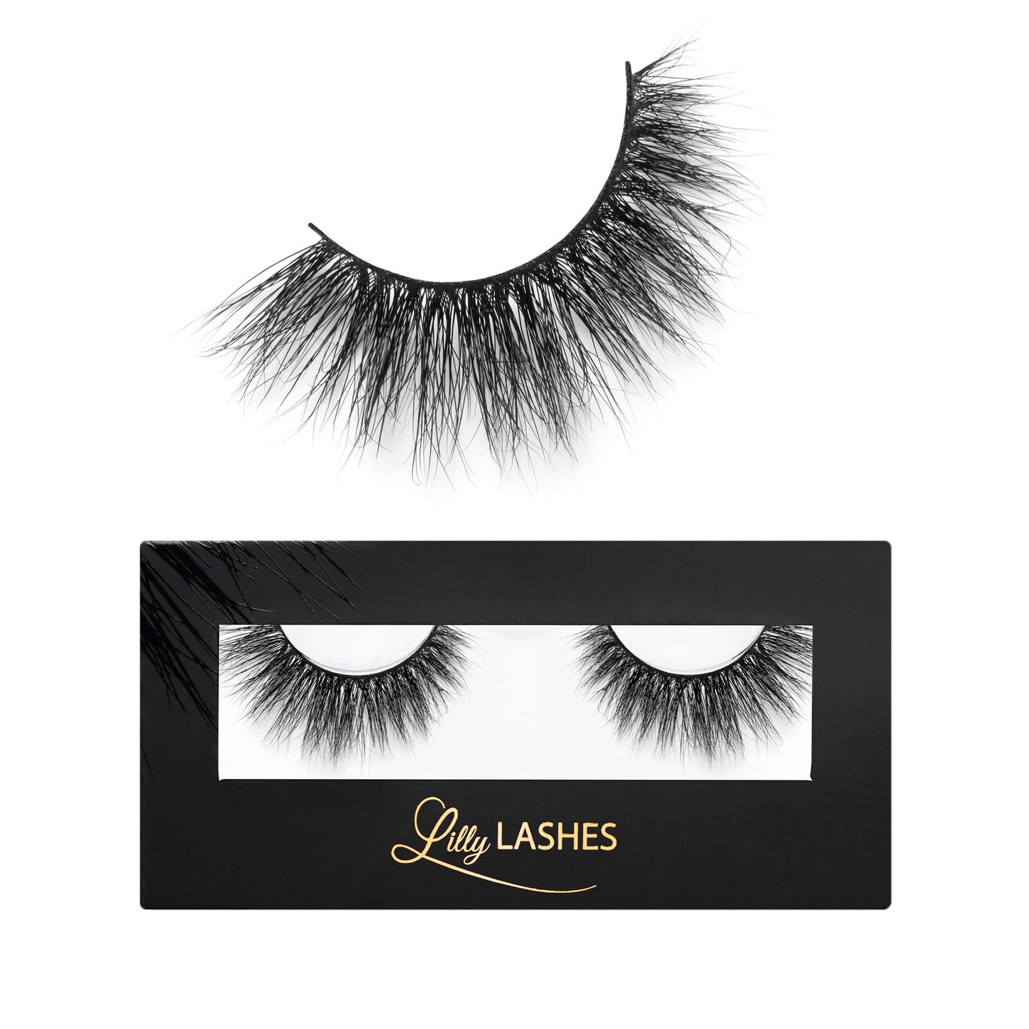 Lilly Lashes Sydney 3D Mink Lashes – Original Lilly Lash for Wispy, Natural Look | Reusable Up to 25x