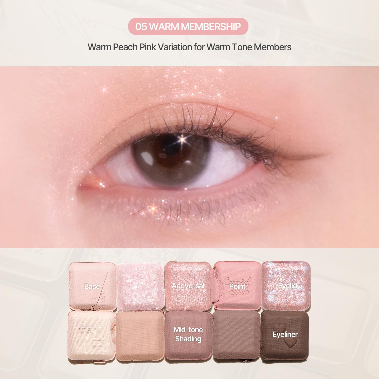 Lilybyred Mood Keyboard: 10-Shade Korean Eyeshadow Palette — Matte, Shimmer & Jelly Glitter