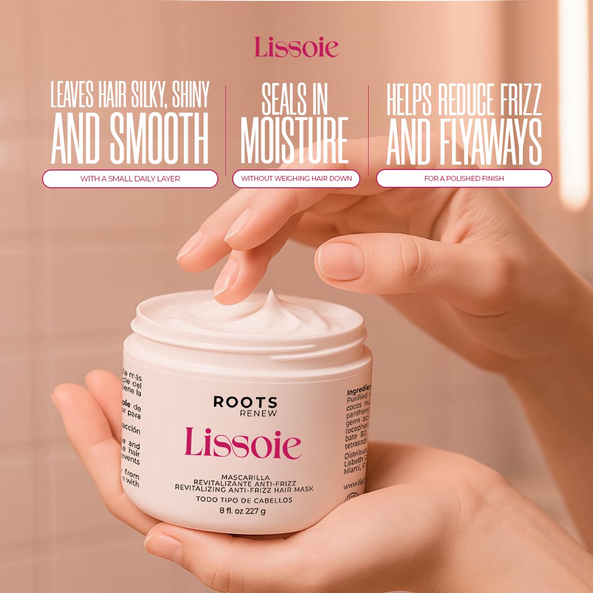 Lissoie Revitalizing Anti-Frizz Hair Mask – 8 oz | Color-Treated Hair