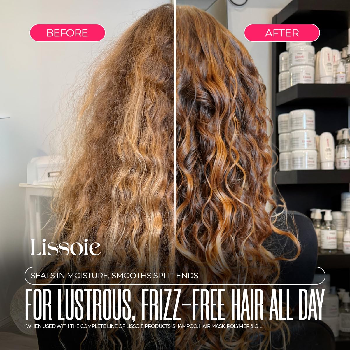 Lissoie Revitalizing Anti-Frizz Hair Mask – 8 oz | Color-Treated Hair