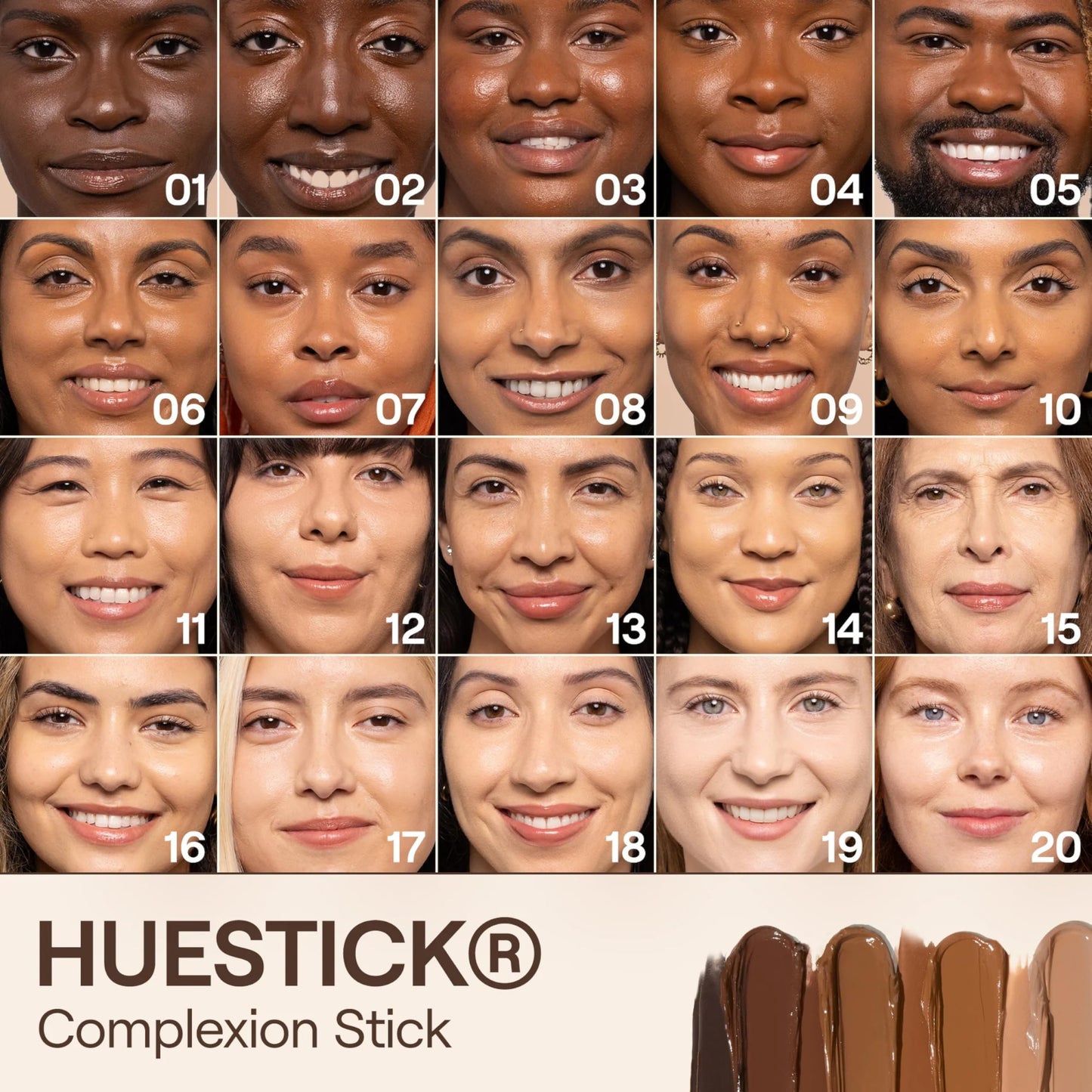 Live Tinted HUESTICK Complexion Stick Shade 16 | Buildable Coverage Soft Matte Finish