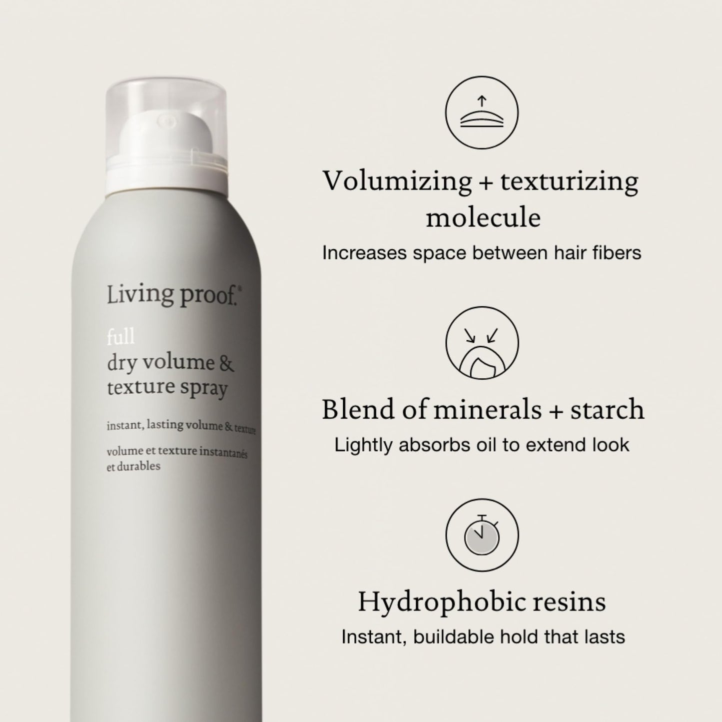 Living Proof Full Dry Volume & Texture Spray – 9.9 oz | Instant Volume & Texture