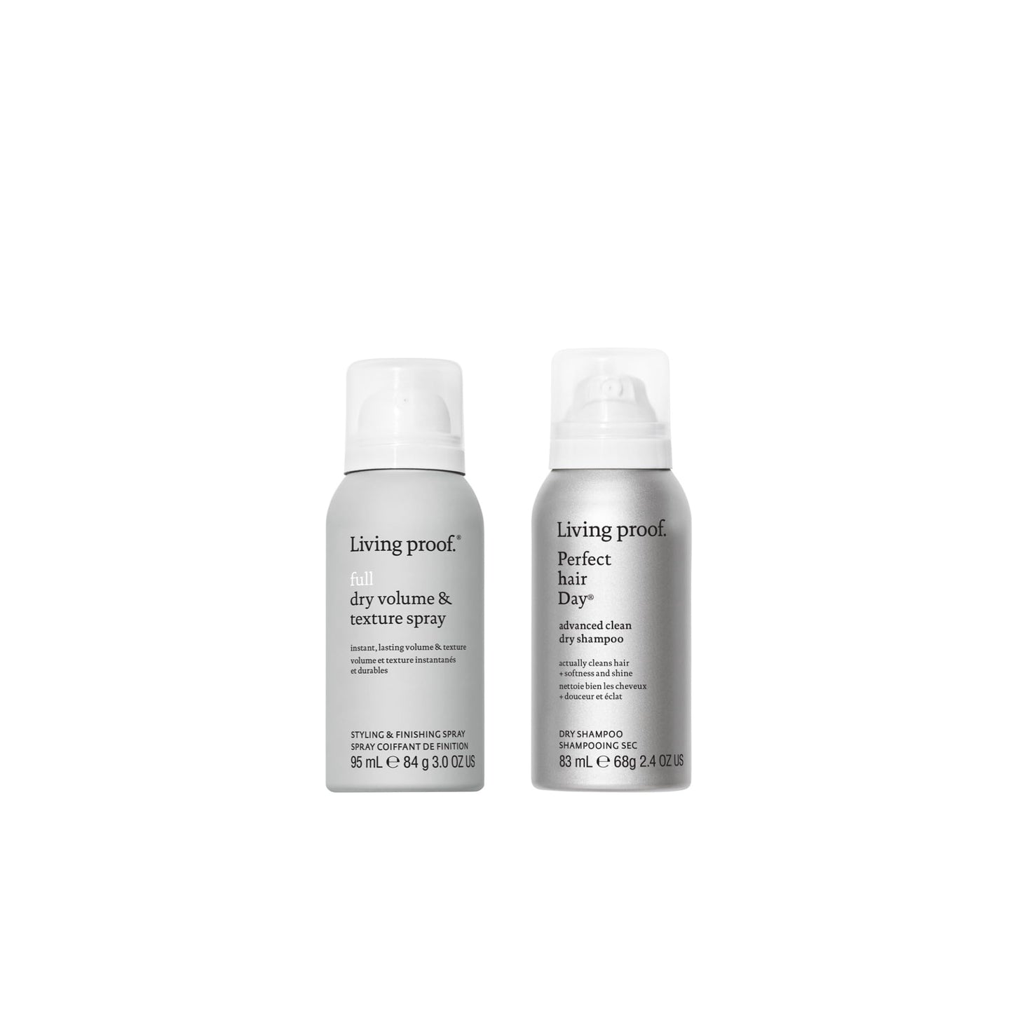 Living Proof Travel Size Bundle – Advanced Clean Dry Shampoo + Dry Volume & Texture Spray