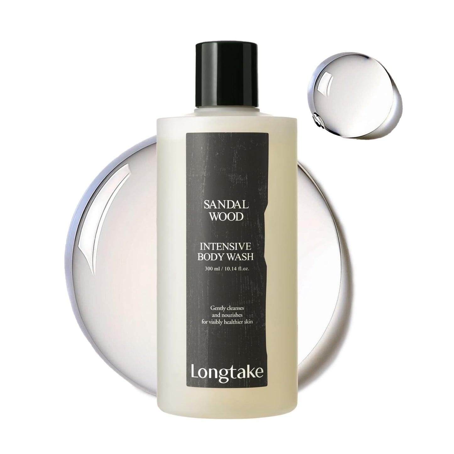 LONGTAKE Sandalwood Intensive Perfume Body Wash – Hydrating, Fragrance-Lasting, Skin Barrier Support