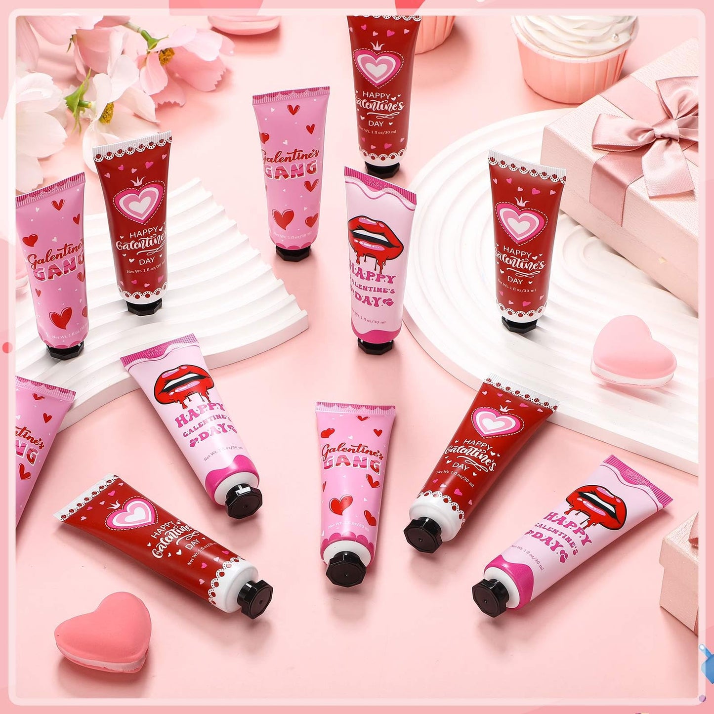 Loopeer 24 Pcs Hand Cream Gift Set – Galentine's Day & Travel-Size Moisturizing Lotion for Women Friends