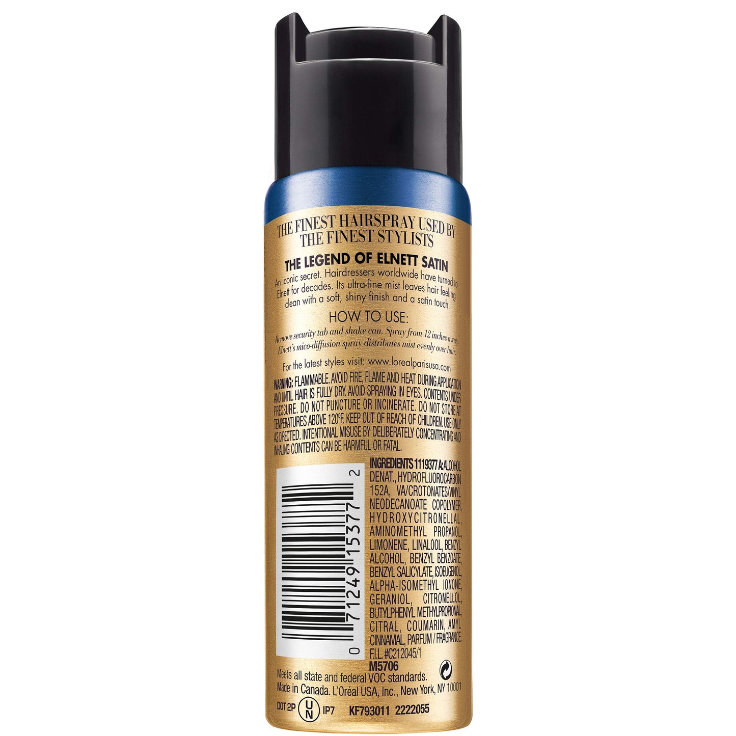 L'Oreal Paris Elnett Extra Strong Hold Hairspray – Travel Size, Humidity Resistant (2 x 2.2 oz)