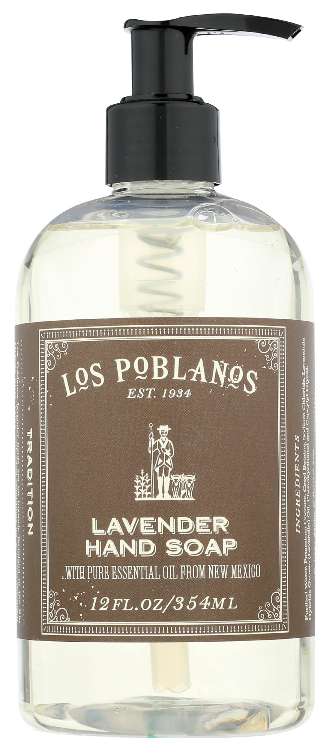 Los Poblanos Hand Soap Lavender – 12 oz | Gentle Lavender Hand Wash