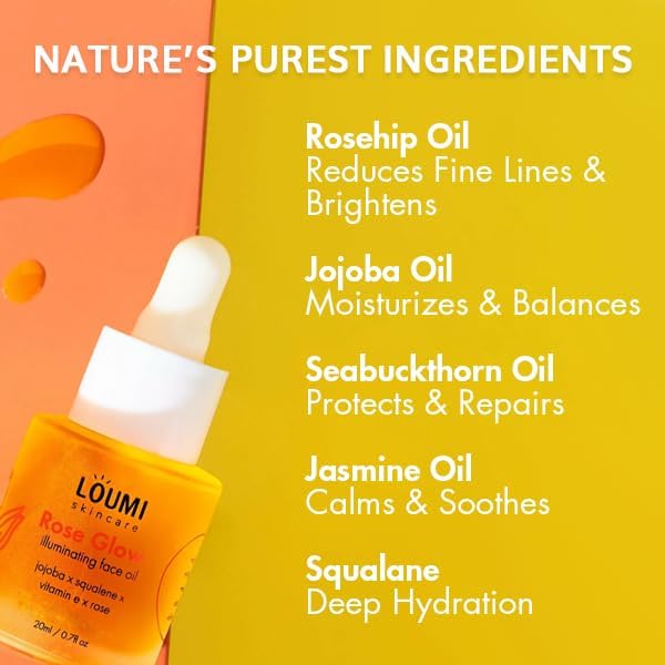 LOUMI Skincare Daily Duo Rose Glow & Revive Retinol Drops | Lightweight Hydration