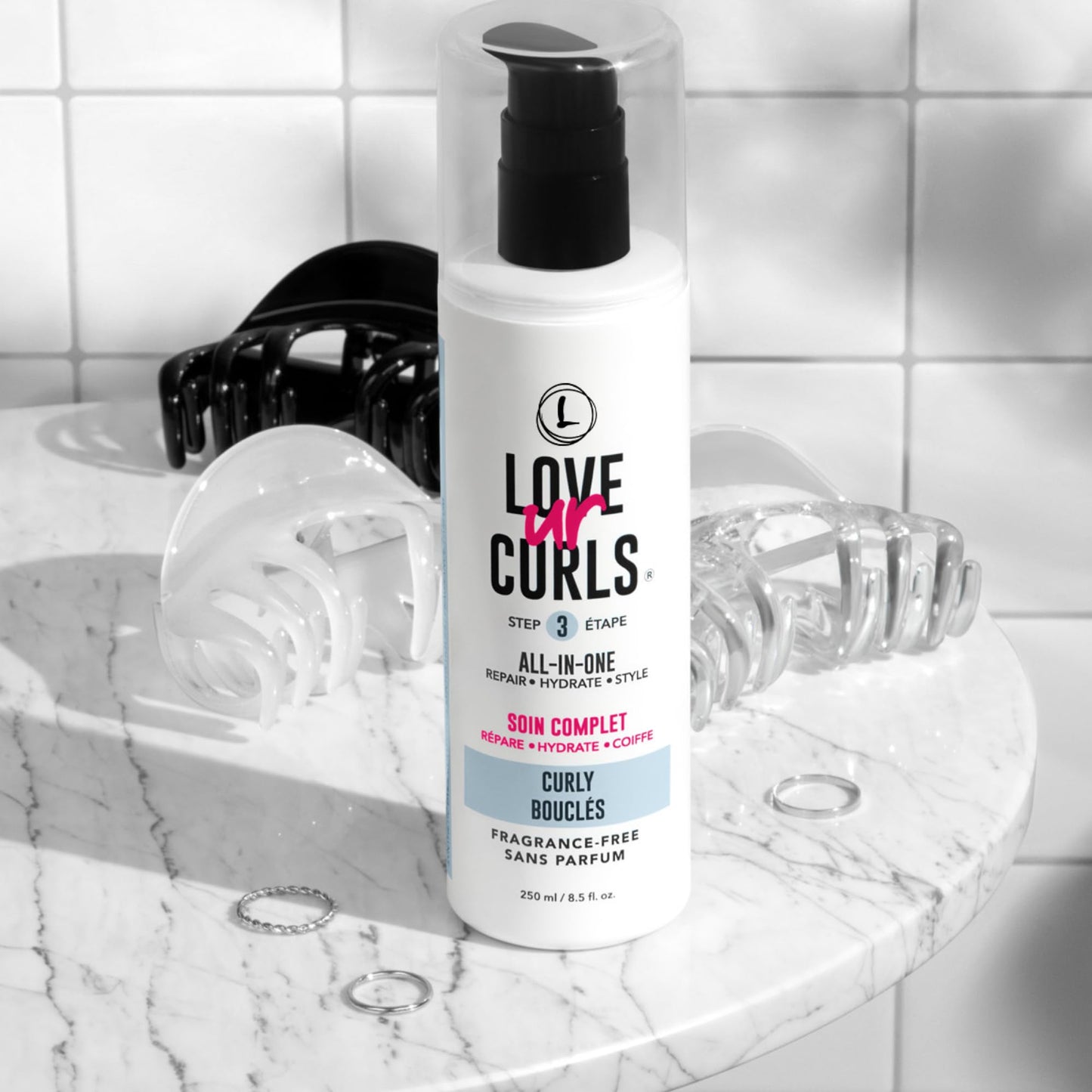 Love Ur Curls Fragrance Free All-in-One Curl Cream Styler – Define, Hydrate & Repair | 250mL
