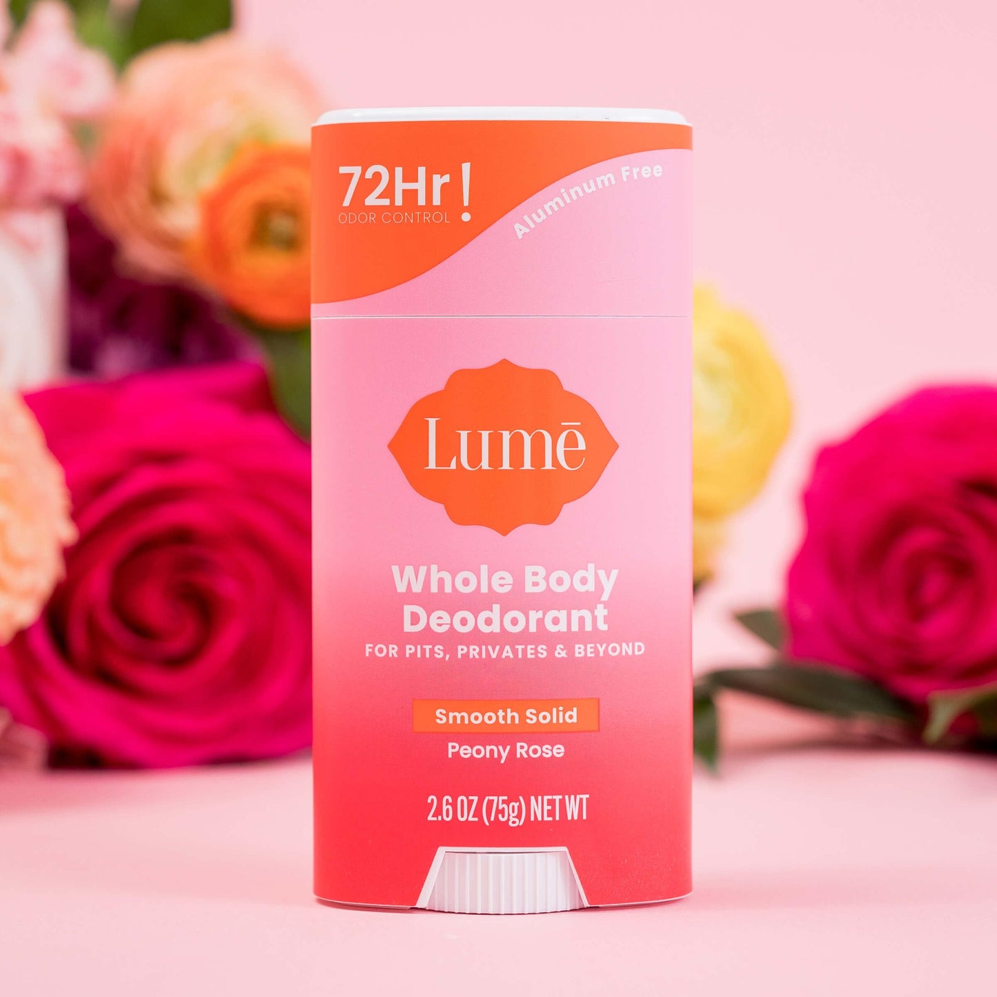 Lume Whole Body Deodorant & Soap Bundle — Peony Rose, Aluminum-Free, 2x 2.6 oz Deodorant + 2x 5 oz Soap