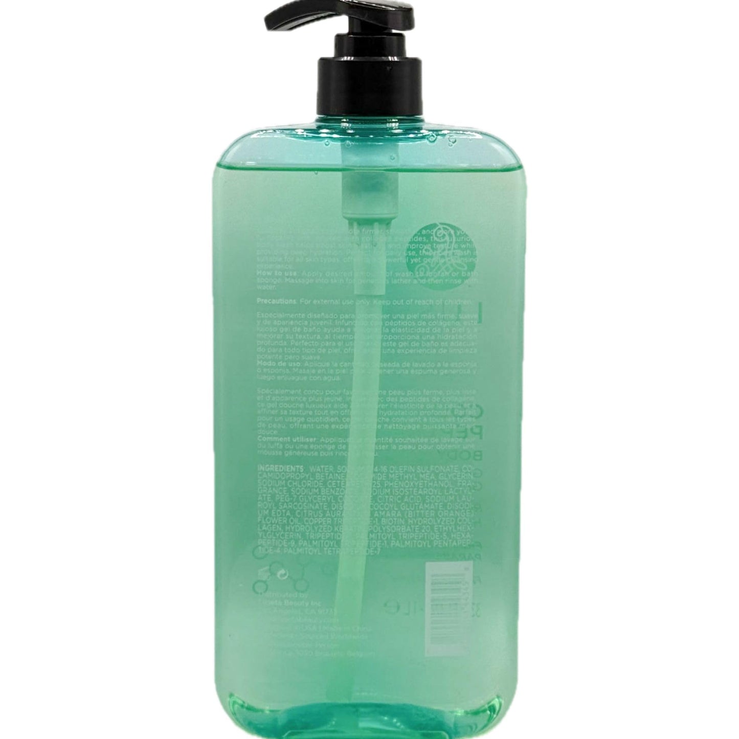 Luseta Collagen Peptides Body Wash – Hydrating Gel-to-Foam Cleanser (33.8 oz)