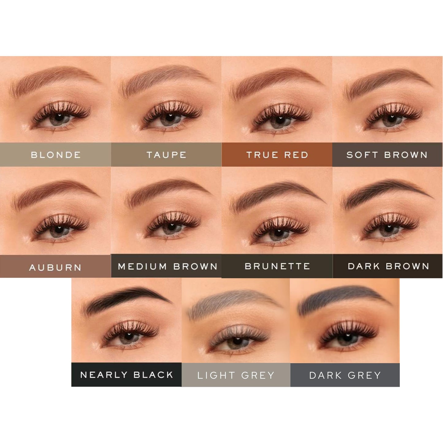 MADLUVV Brow Stamp Kit with 9 Stencils – Easy, Natural-Looking Brows | Spoolie, Travel Bag & Stamp