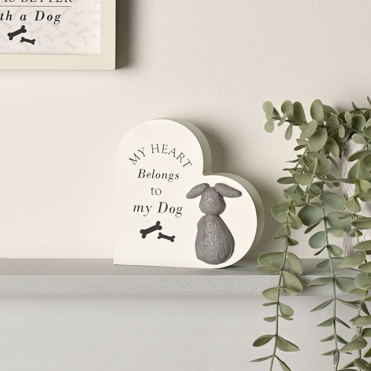 Best of Breed Heart Plaque - "My Heart Belongs to my Dog"
