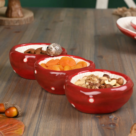 Country Living Toadstool & Hedgehog Triple Dish Serving Tray