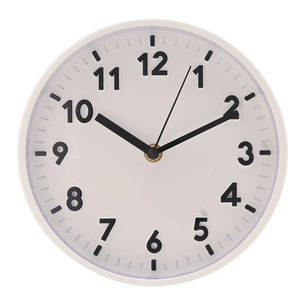 Hometime  Wall Clock With 3D Numbers 20cm - White