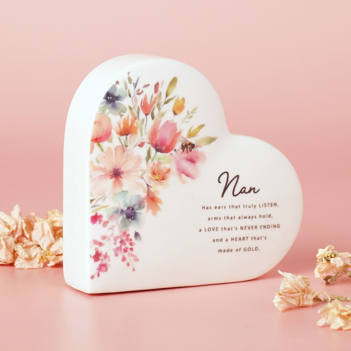 The Cottage Garden Ceramic Heart - Nan