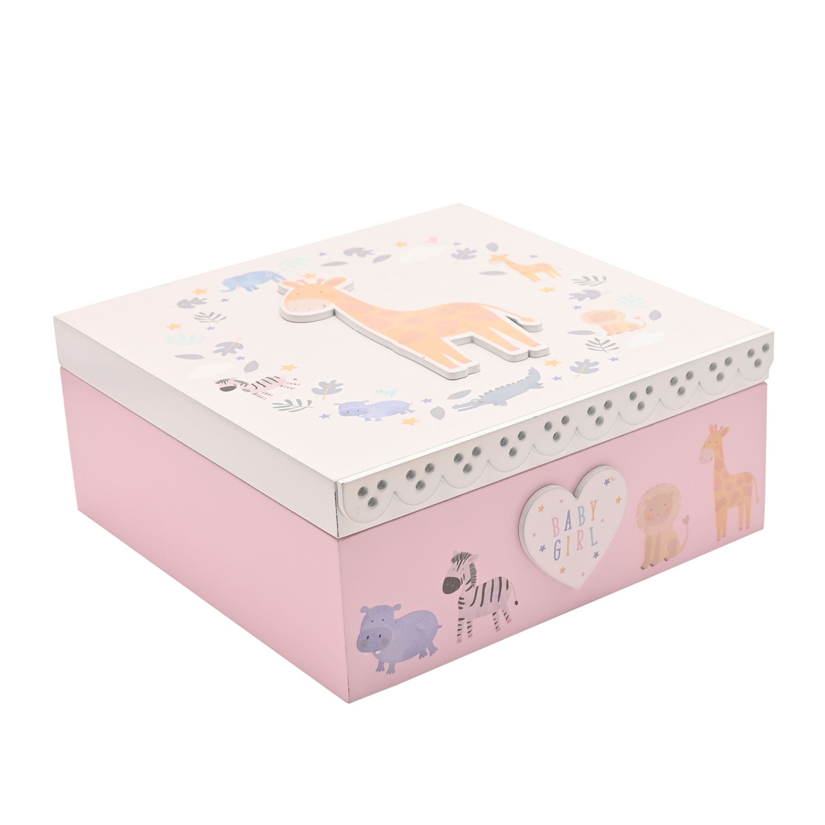 Petit Cheri Giraffe Keepsake Box - Baby Girl