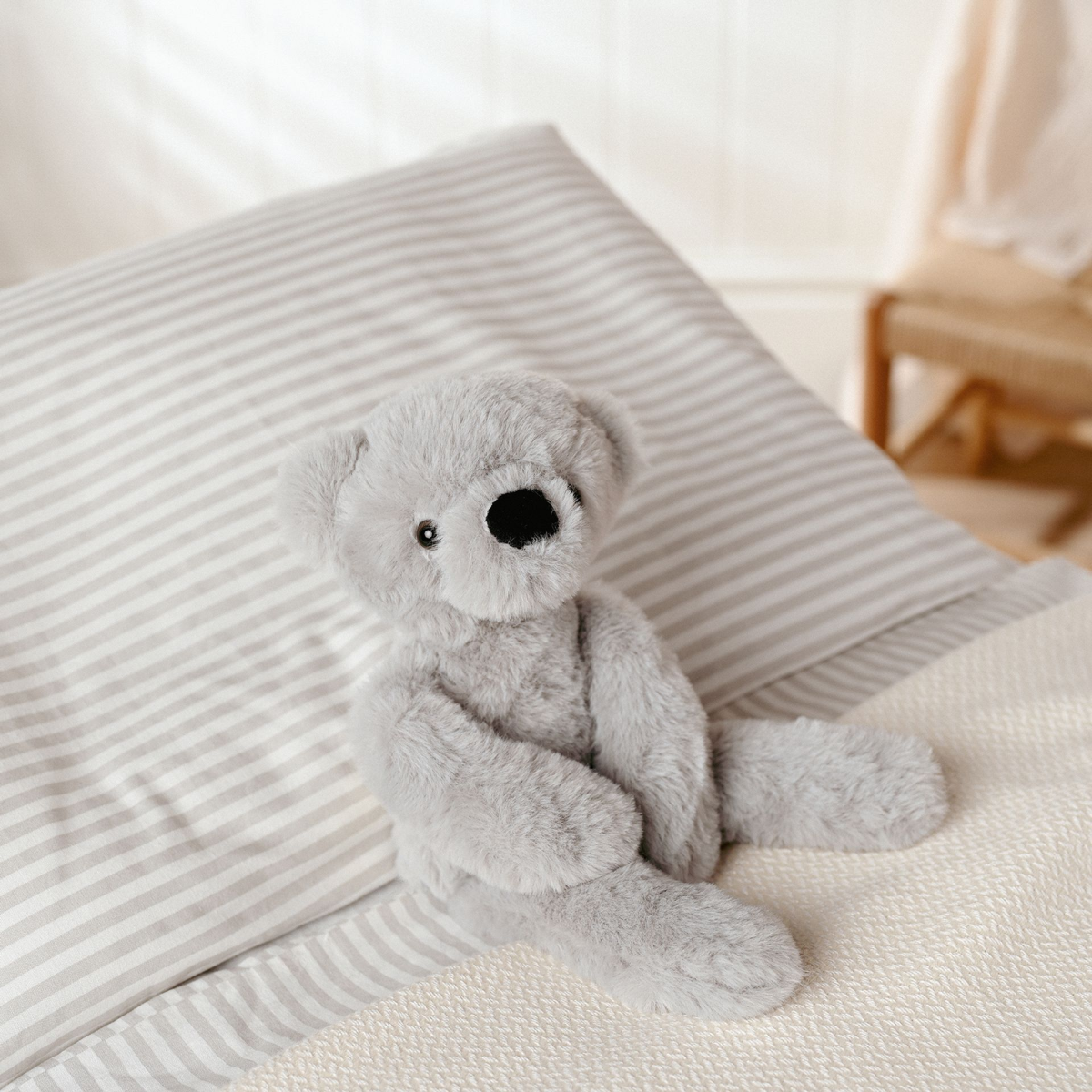 Ste The Plush Long Leg Grey Teddy Bear 30 cm