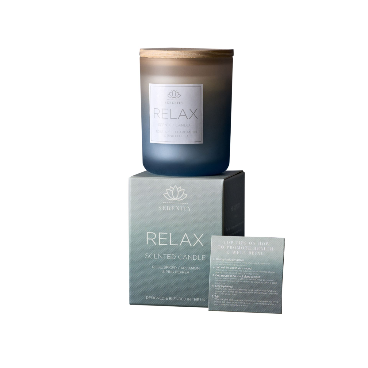 Serenity Relax Candle 120g Petitgrain, Rose & Sandalwood