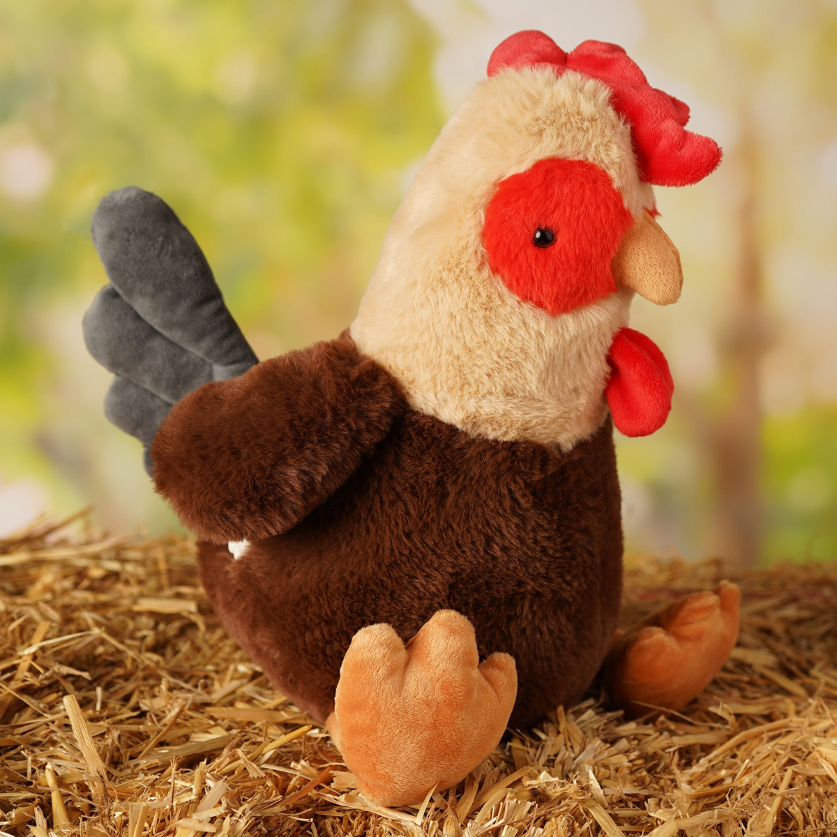 Rio The Plush Sitting Rooster 28cm