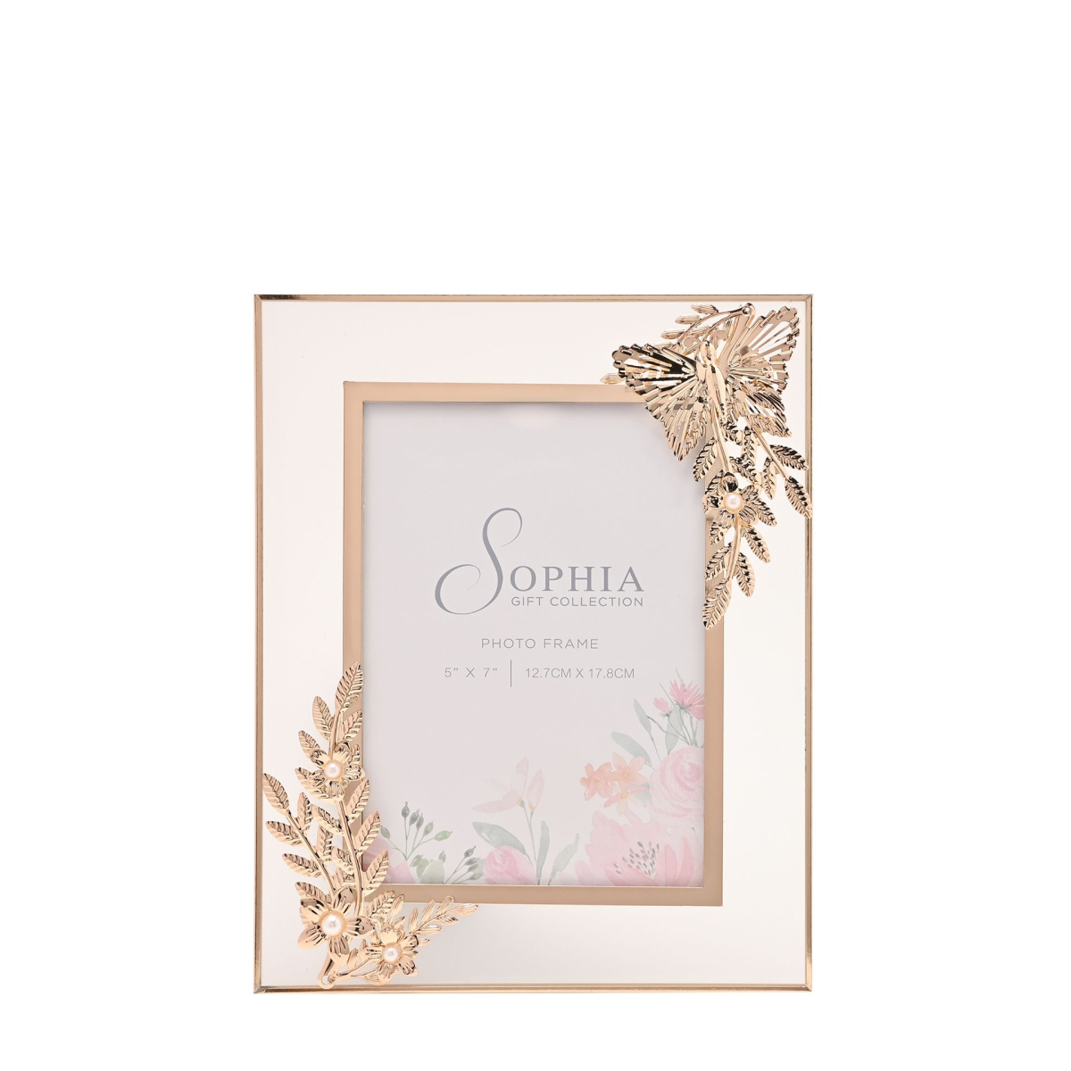 Sophia Classic Gold Butterfly Photo Frame 5" x 7"
