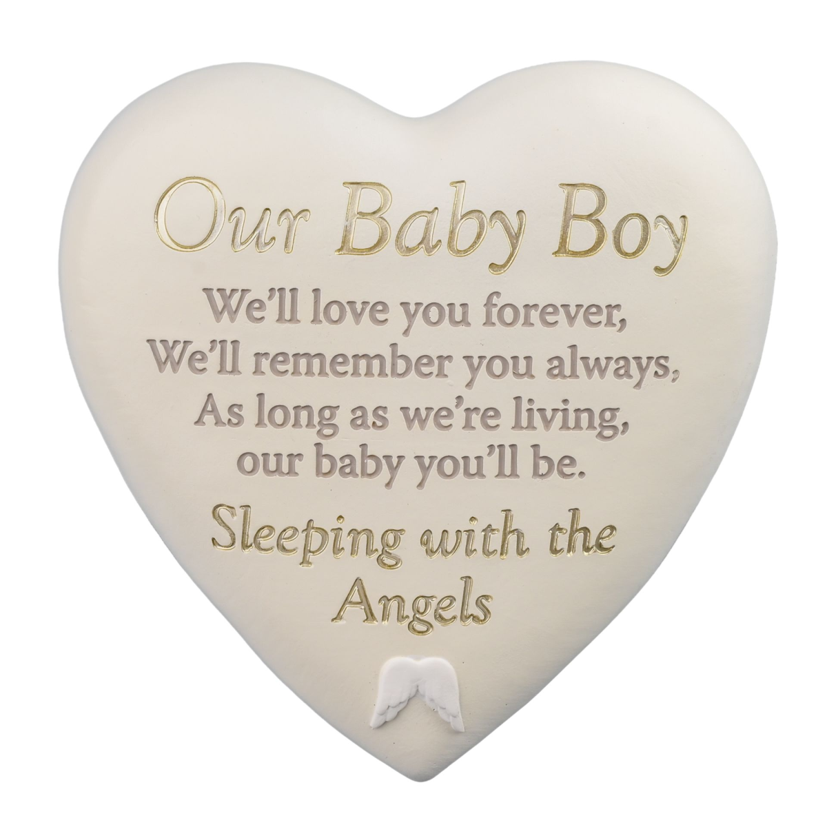 Thoughts Of You Graveside Heart Plaque - Our Baby Boy
