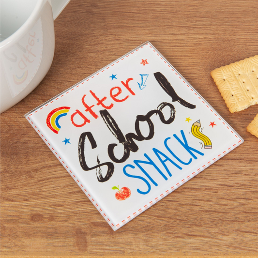 After School Snack Glass Coasters