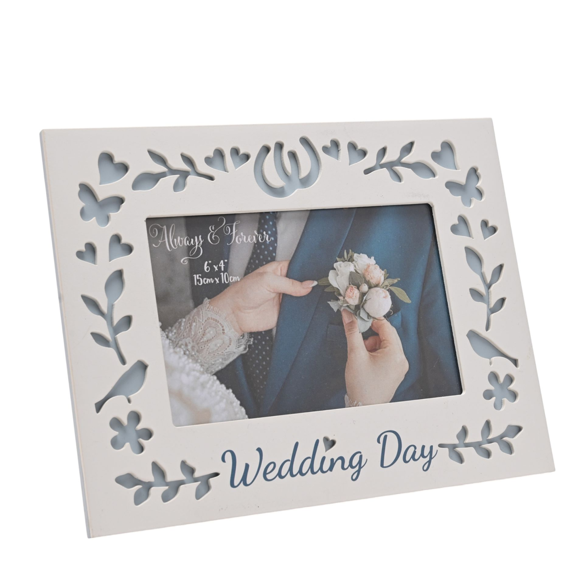 Always & Forever Laser Cut Photo Frame 6 x 4ins - Wedding Day