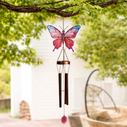 Country Living Solar Windchime - Butterfly 92cm