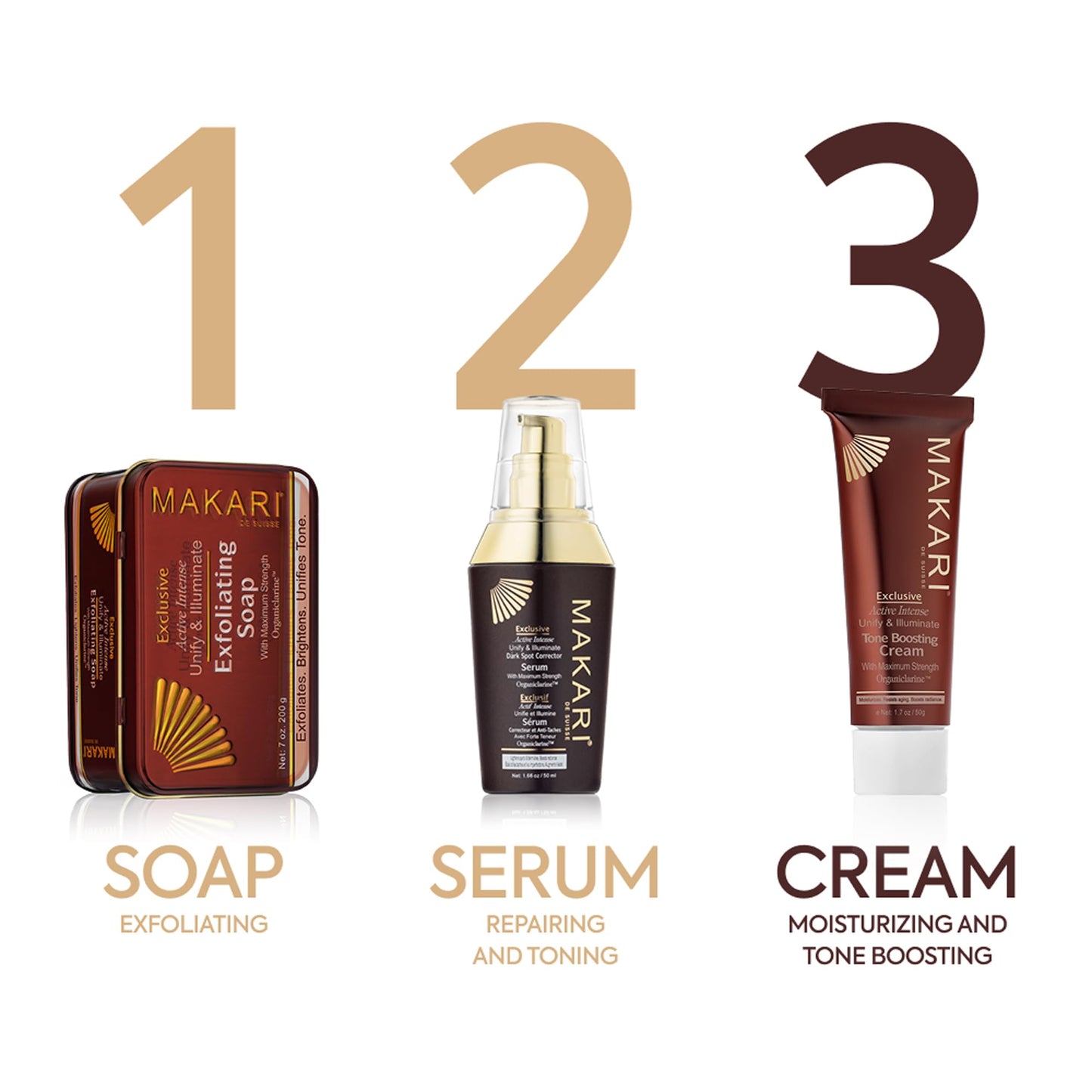 MAKARI Exclusive Active Intense Tone Boosting Face Cream (1.7 oz) | Skin-Brightening Facial Moisturizer