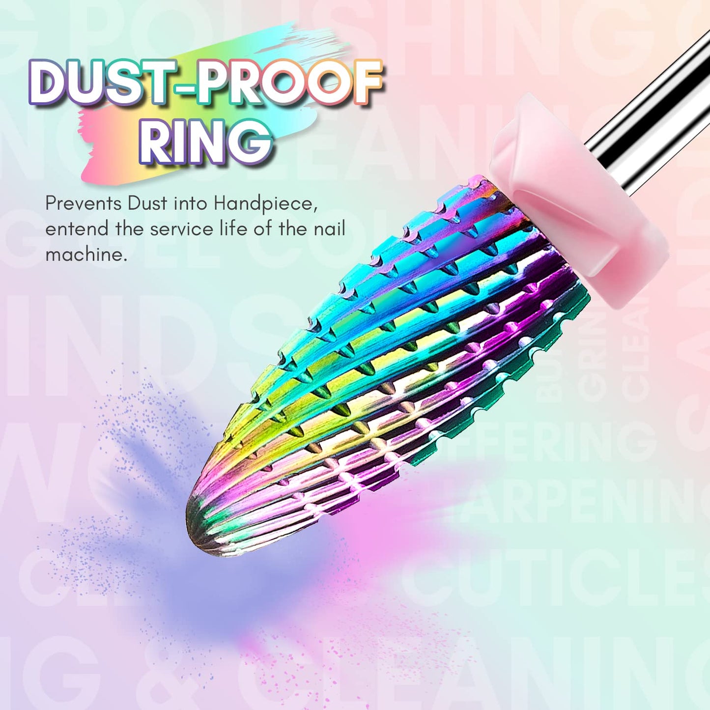 Makartt Nail Drill Bits Set – 10Pcs Diamond Tungsten Carbide, 3/32in for Acrylic & Gel Nails