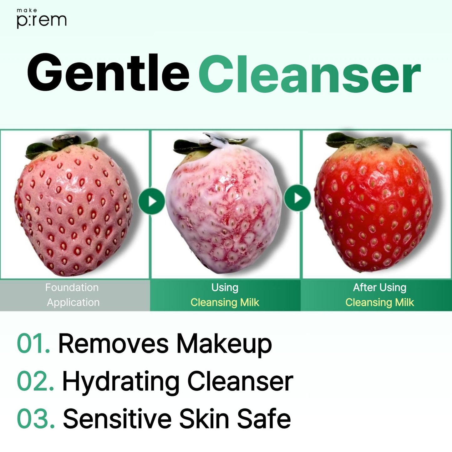 MAKEP:REM Safe Me. Relief Moisture Cleansing Milk — Gentle Hydrating Korean Milky Cleanser for Sensitive Skin (500ml)