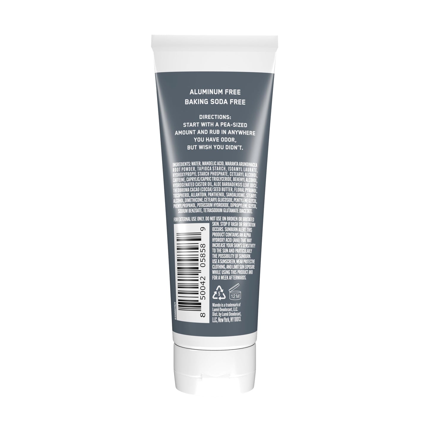 Mando Whole Body Deodorant for Men – Unscented, Aluminum-Free, 72-Hour Odor Control