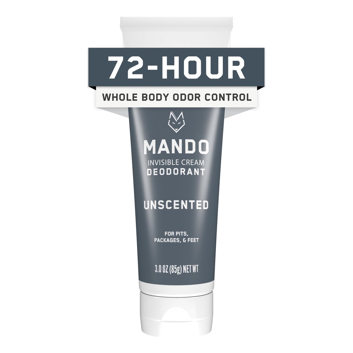 Mando Whole Body Deodorant for Men – Unscented, Aluminum-Free, 72-Hour Odor Control