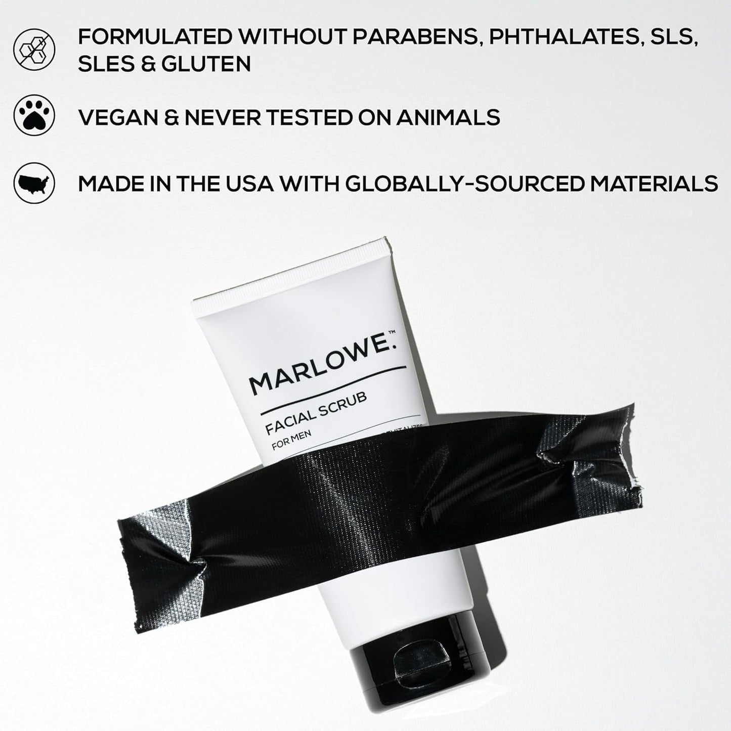 MARLOWE Skin Care Set No.122 Facial Scrub + No.123 Facial Moisturizer – Exfoliate, Hydrate, Soothe
