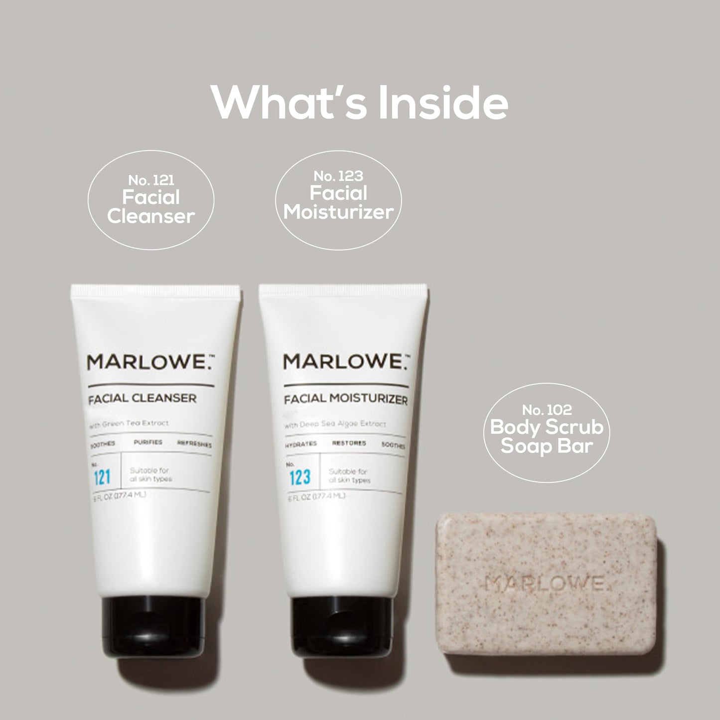MARLOWE Best Sellers Kit No. 203 – Signature No. 102, No. 121 & No. 123, Gift Set for Men