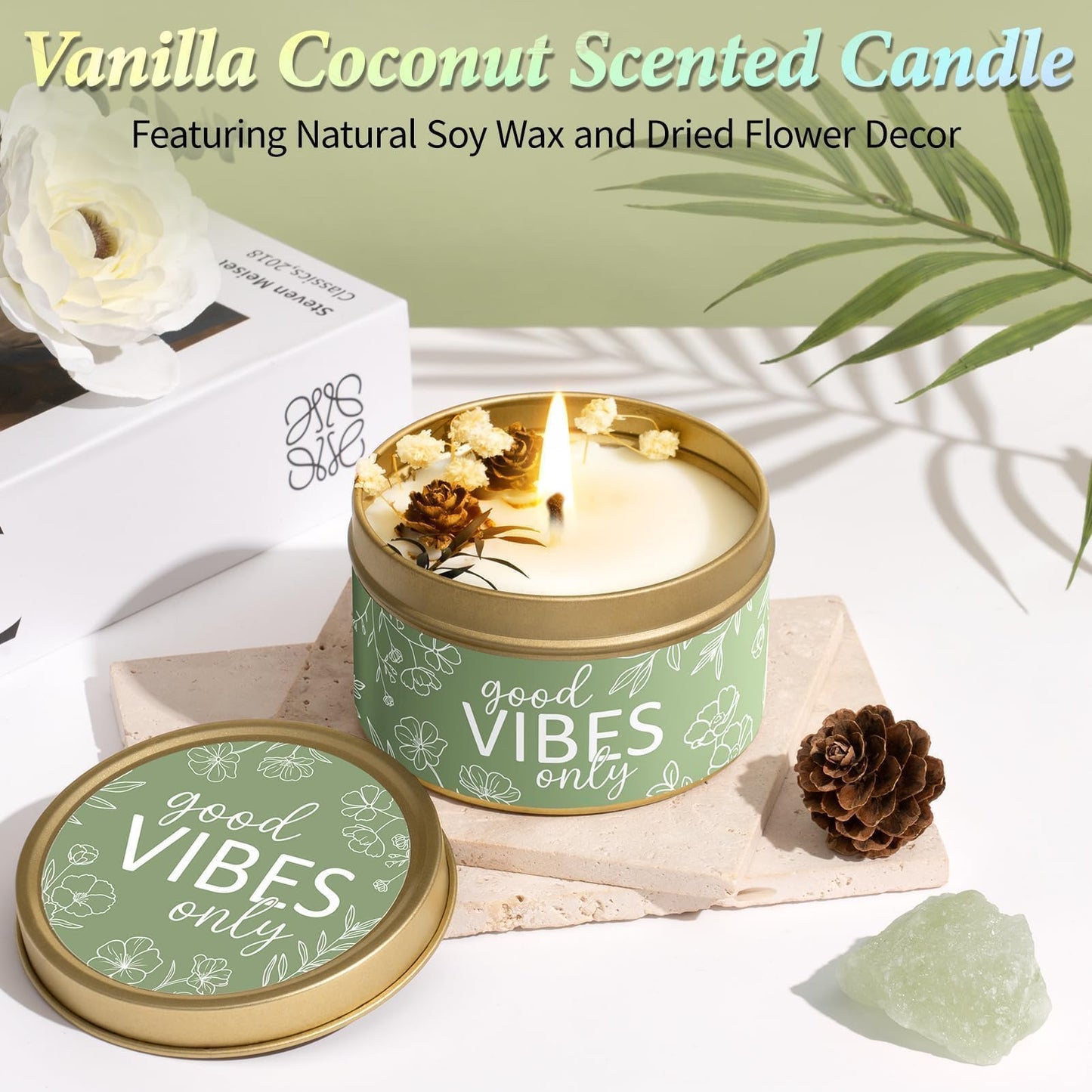 MAYICIVO Spa Gift Set for Women – Vanilla Coconut Self-Care Gift Basket & Home Spa Kit