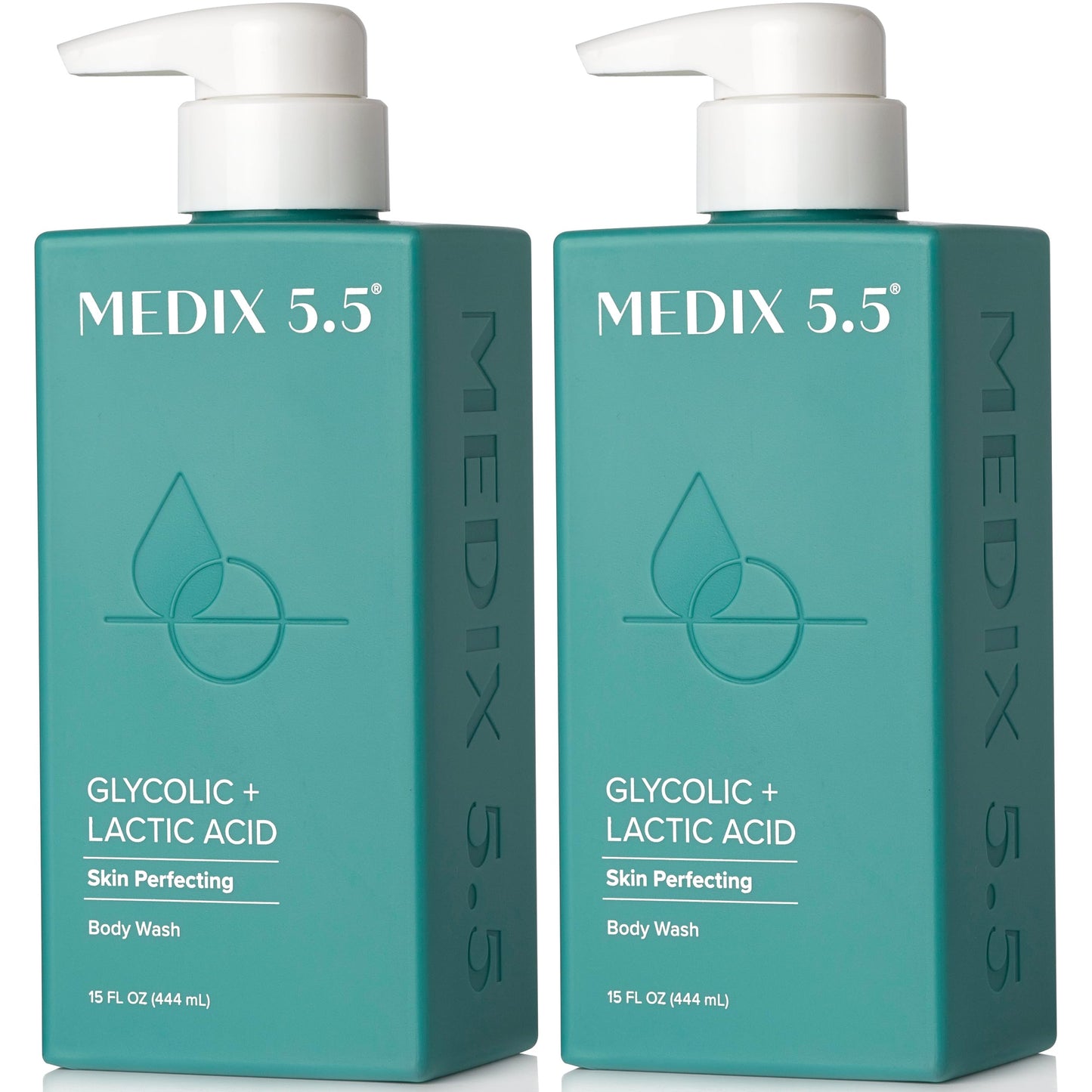 Medix 5.5 Glycolic + Lactic Acid Exfoliating Body Wash Gel KP Bump Eraser 2-Pack