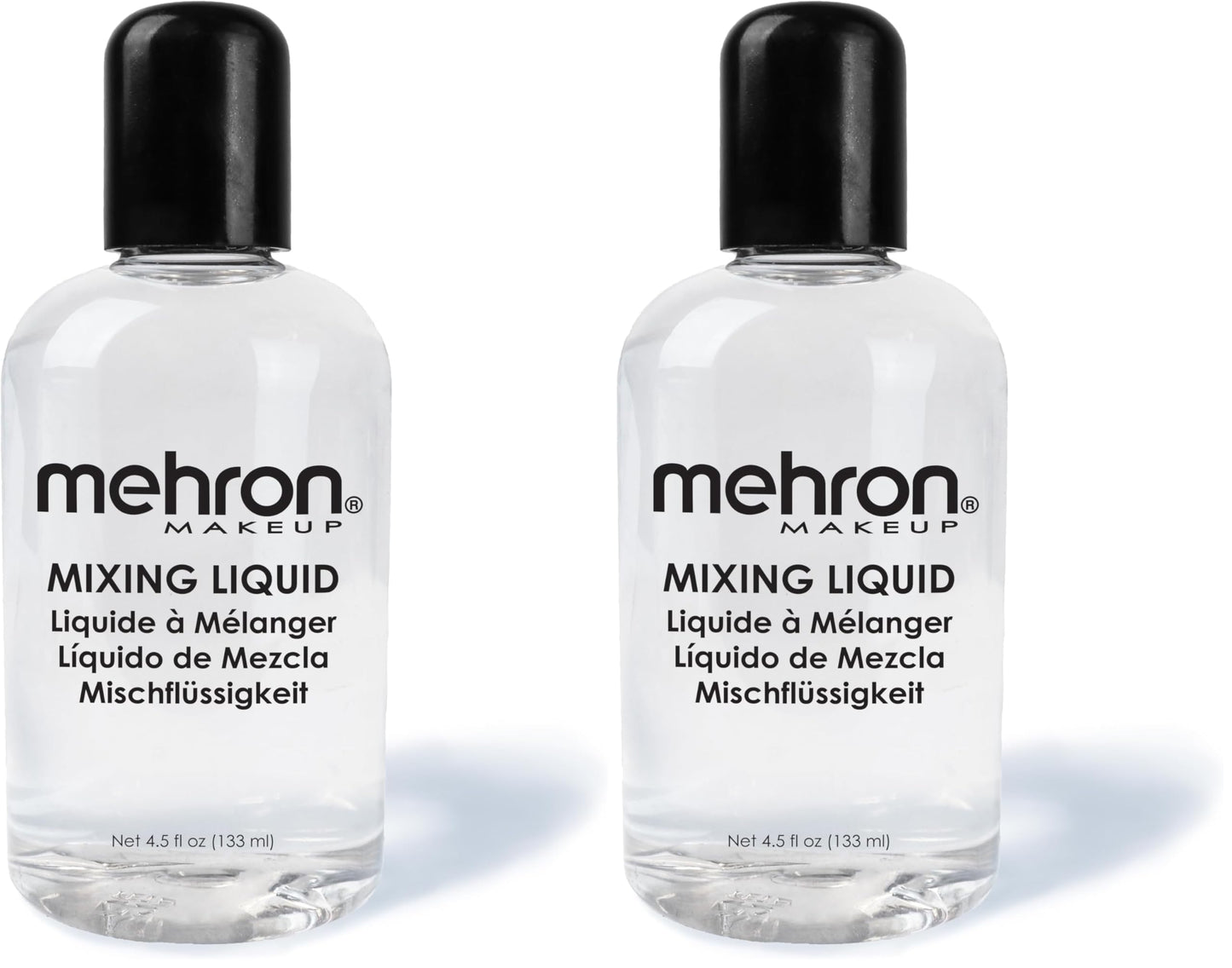 Mehron Makeup Mixing Liquid – Water-Resistant, Multi-Use Transformer (Clear, 4.5 fl oz) Pack of 2