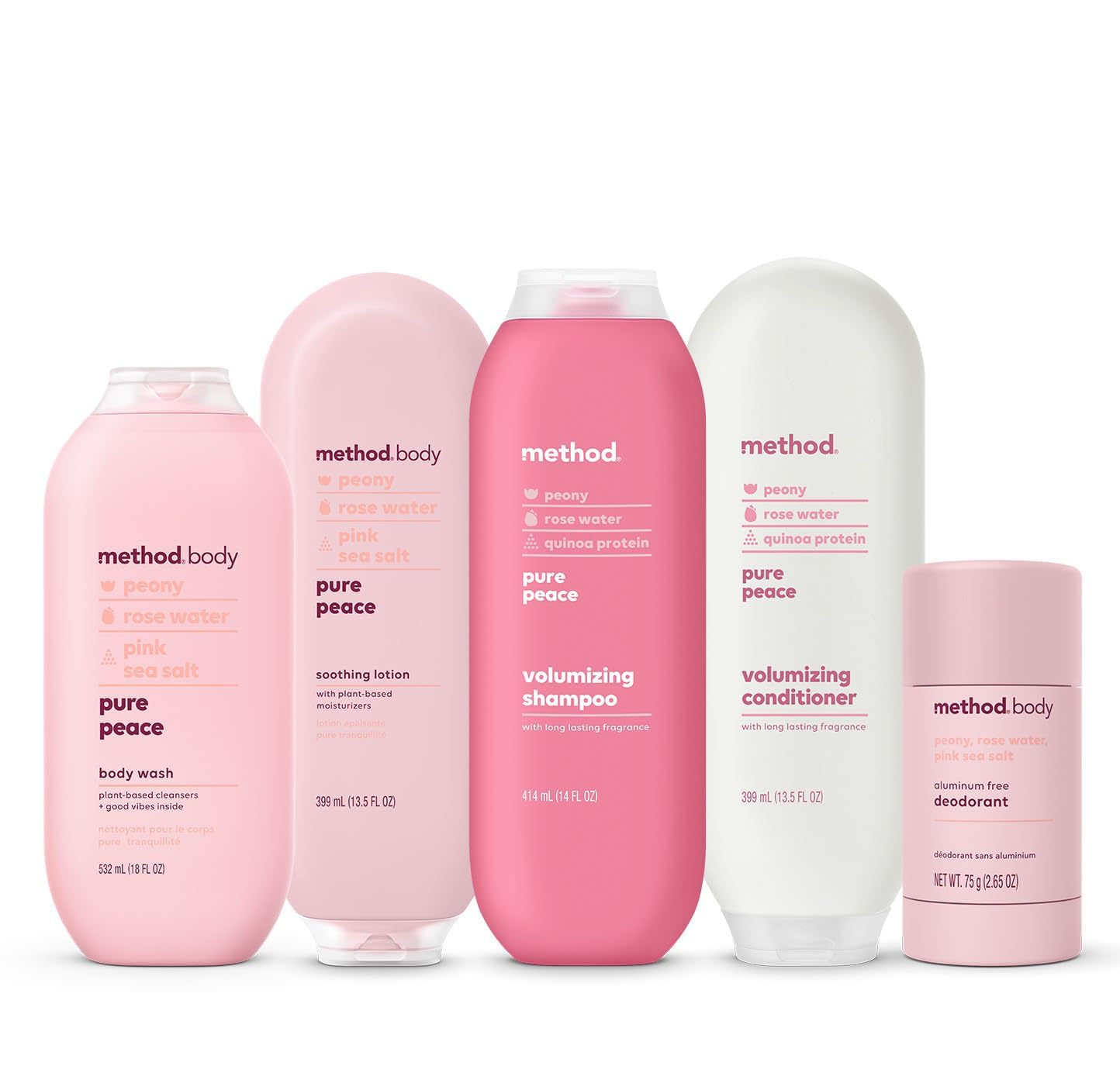 Method Daily Lotion Pure Peace – 24-Hour Plant-Based Hydration (6 x 13.5 oz)