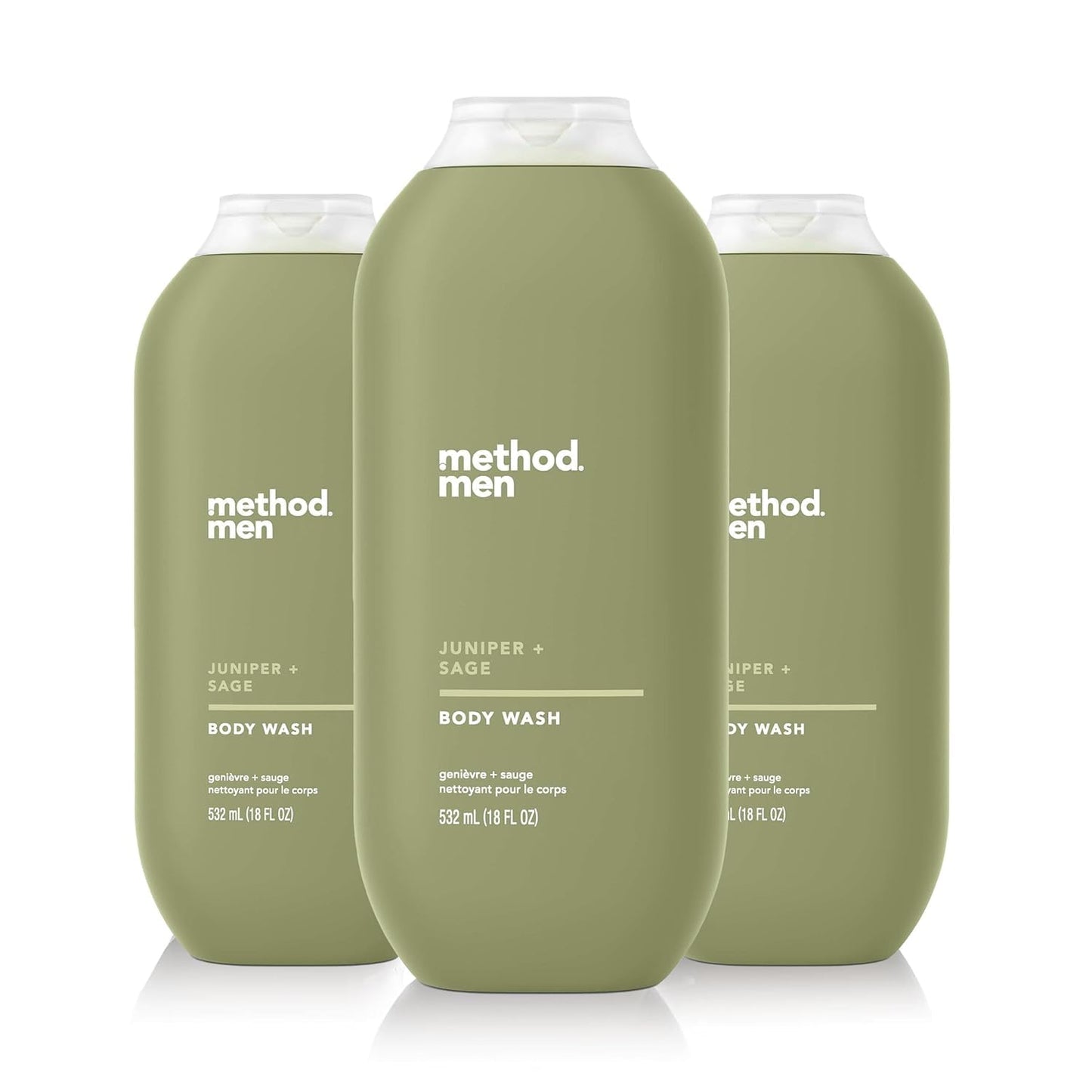 Method Men Juniper + Sage Body Wash - 3 x 18oz, Paraben & Phthalate Free