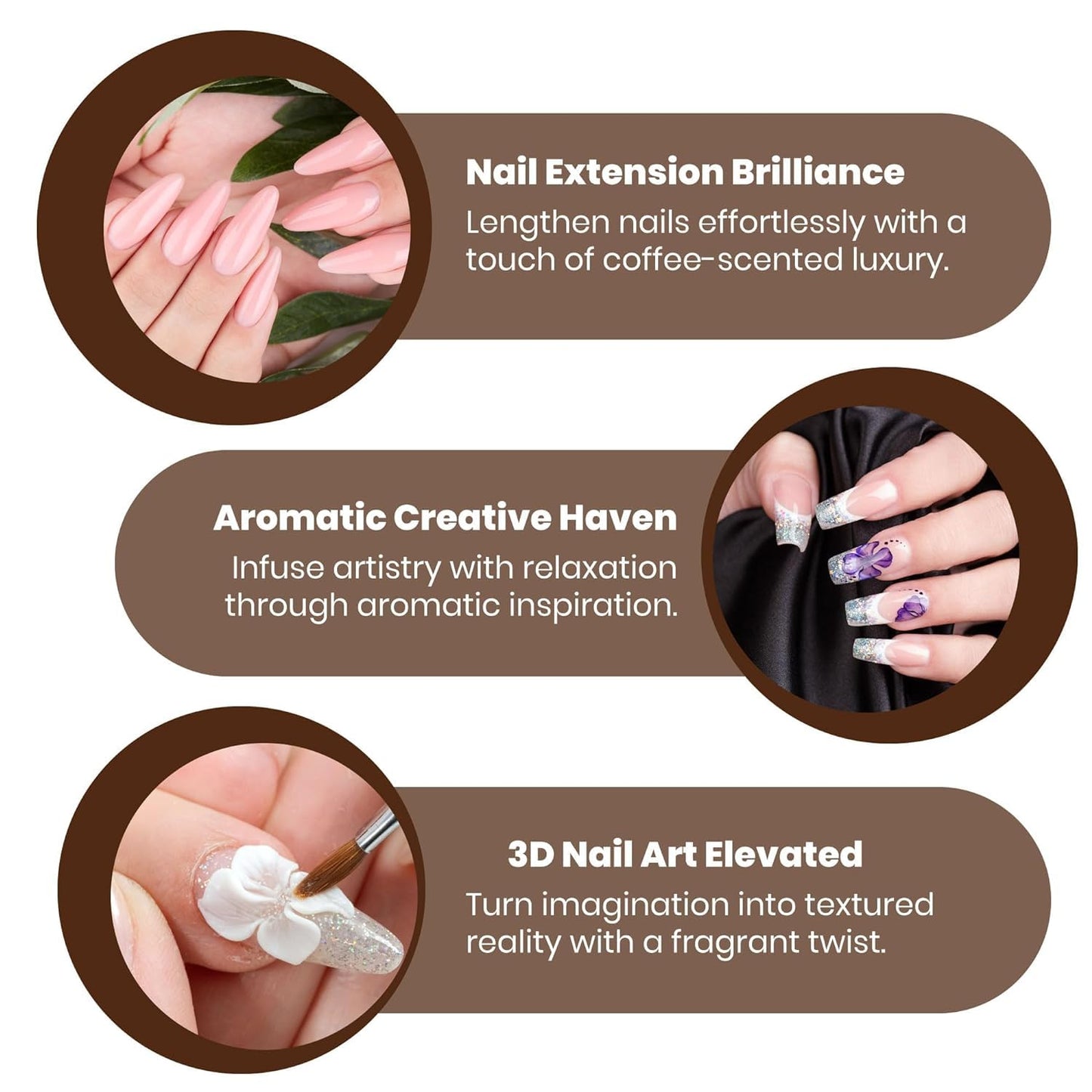 Mia Secret Coffee Scented Liquid Monomer (8 oz) – EMA Monomer for Acrylic Nails – Made in USA