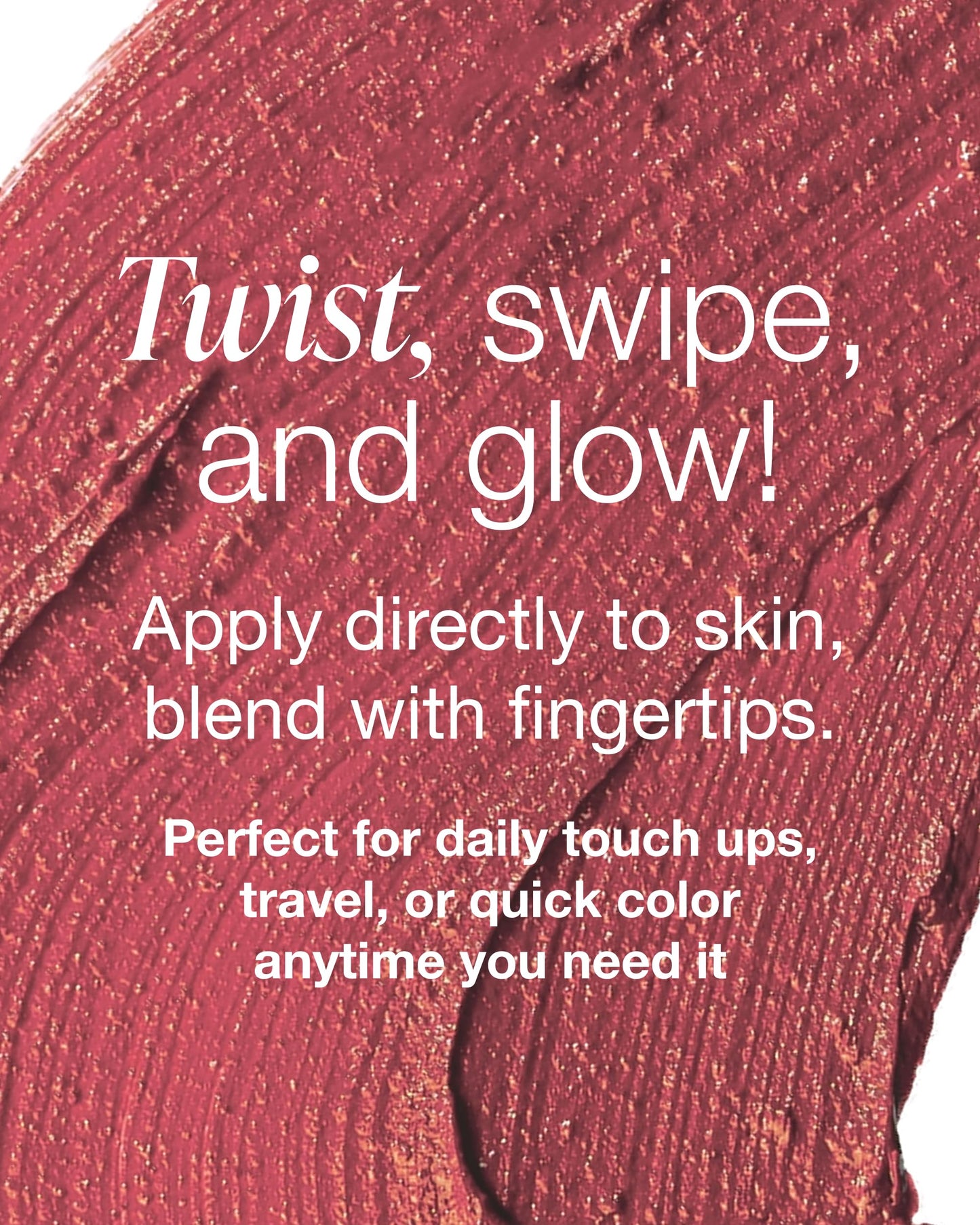 Mineral Fusion 3-in-1 Color Stick – Hydrating Tinted Blush for Cheeks, Lips & Eyes | Berry Glow