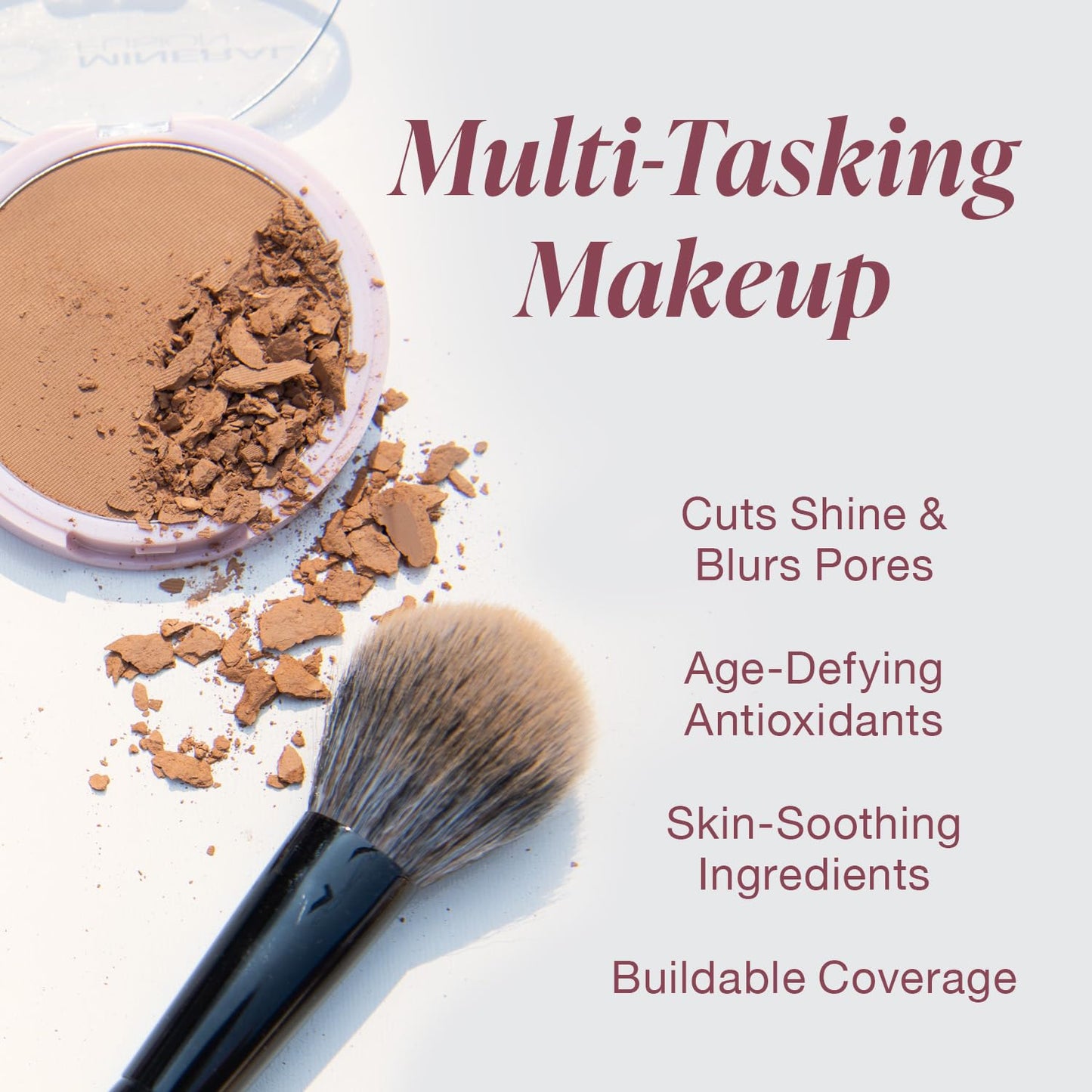 Mineral Fusion Pressed Powder Foundation Warm 5 – Tan Skin with Golden Undertones | Matte Finish, Talc-Free, Hypoallergenic